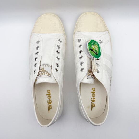Gola Womens Coaster Low Top Sneakers US 10 EU 41 Off White Canvas EUC - Picture 10 of 14